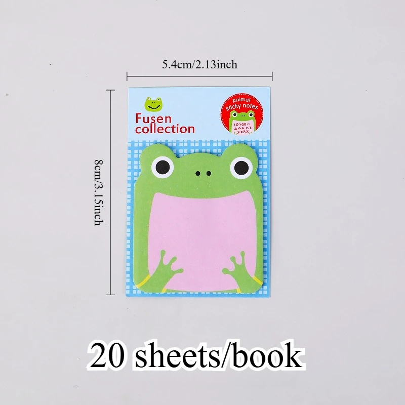 15/30pcs Cute Animal Sticky Notes- Adorable for Party Bag Fillers, Featuring Charming Panda, Frog, and Other Designs, Stationery