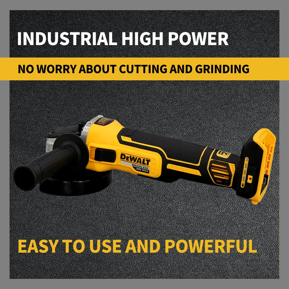 DEWALT DCG405 Angle Grinder 20V Brushless Maglev Metal Cutting Machine 100/125mm Cordless Portable Polisher Angle Grinder