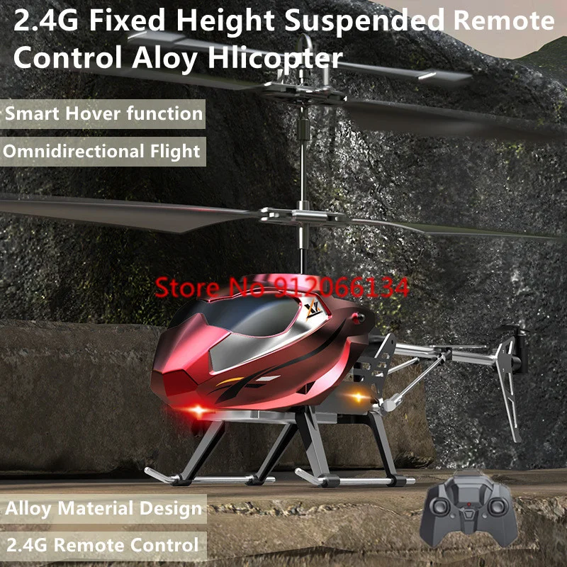 Upgrade Alloy Dual Steering Gear RC Helicopter 3.5CH Attitude Hold LEd Lighting Built-In Gyroscope Remote Control Helicopter Toy