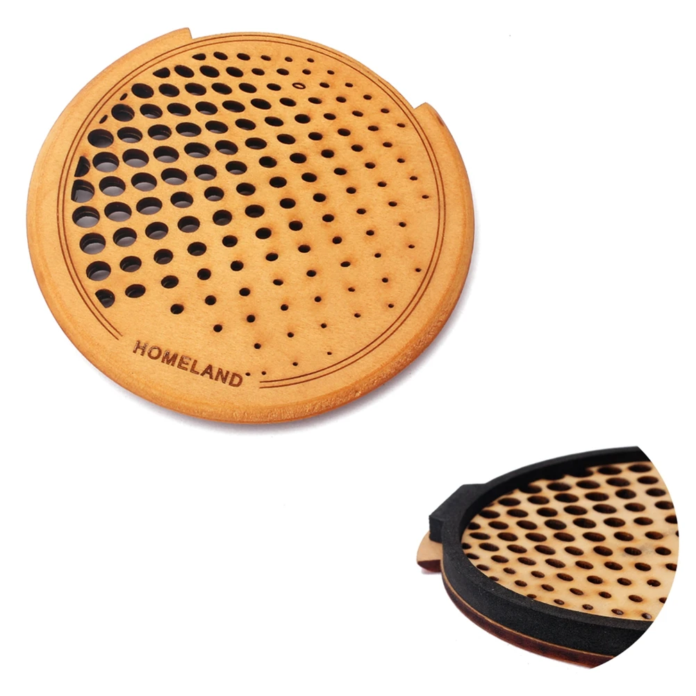 

Wooden Sound Hole Cover Improves Guitar Appearance Feedback Acoustic Buster Bamboo