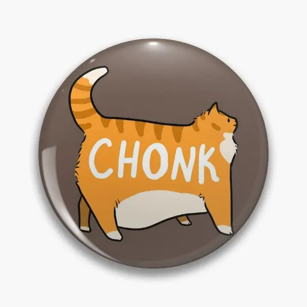 Chonky Tabby Cat  Soft Button Pin Creative Women Lapel Pin Funny Cute Gift Badge Jewelry Hat Decor Clothes Lover Metal Brooch