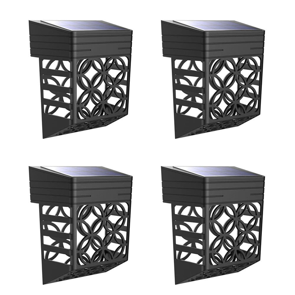 

4-пакет солнечных светильников для забора, уличные светодиодные солнечные ступенчатые светильники, настенные светильники, палубные светильники для лестничного забора, ступенчатая дорожка, патио