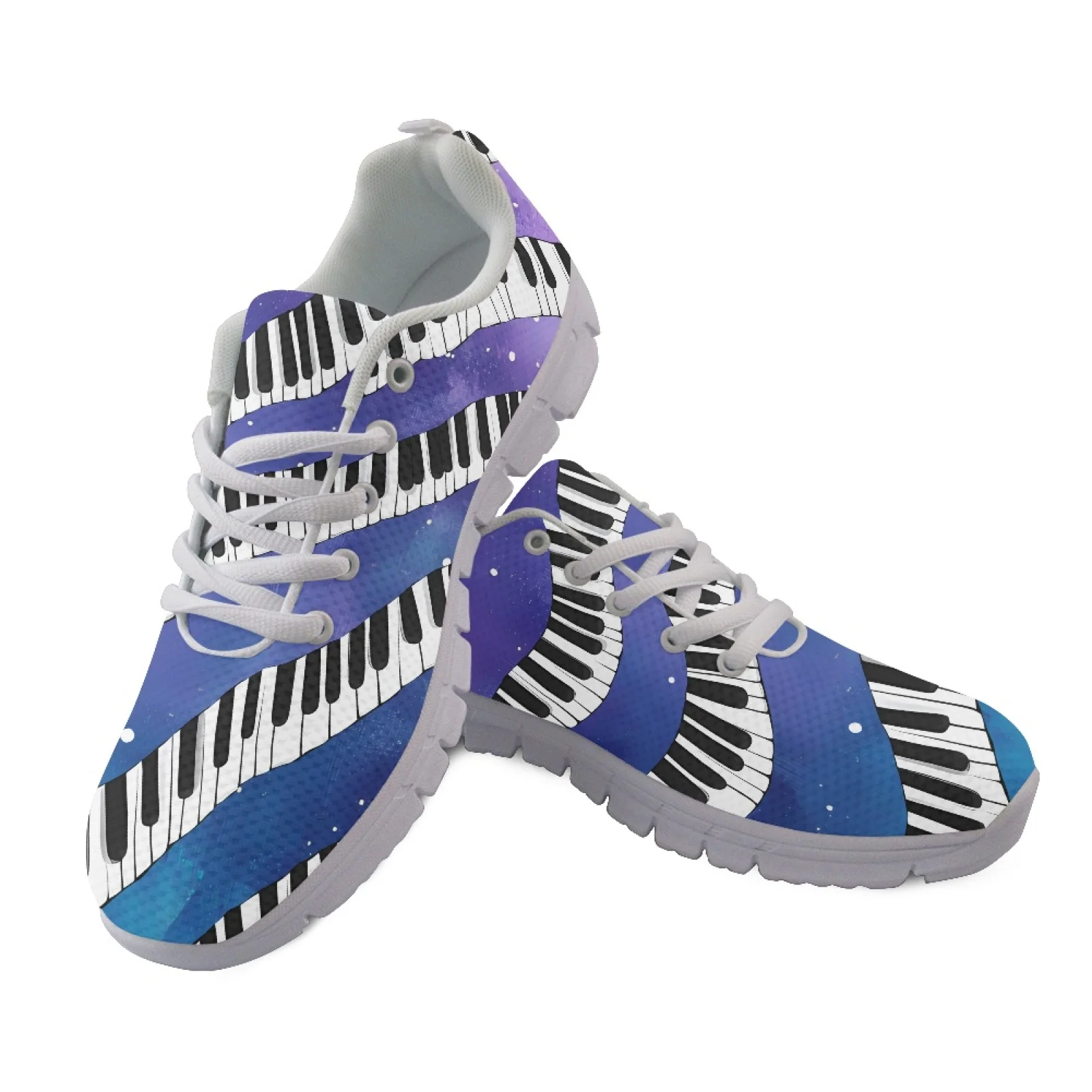Coloranimal Piano Keys New Trend Fitness Shoes Womens Running Sports Shoes Low Top Athletic Shoes for Lady