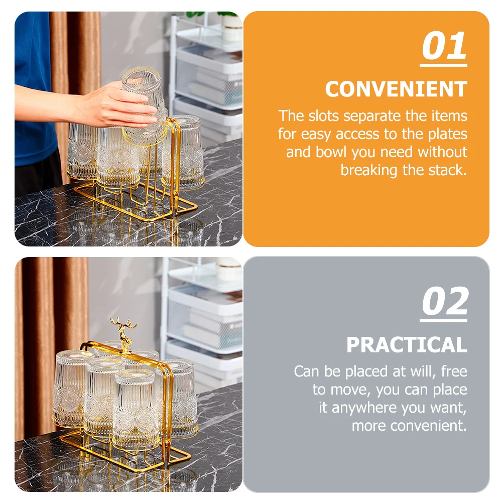 Cup Storage Rack Kitchen ganizer Drying St Bottle Drainer Plastic Smooth Modern Space Saver Countertop Clean Neat Home Storage