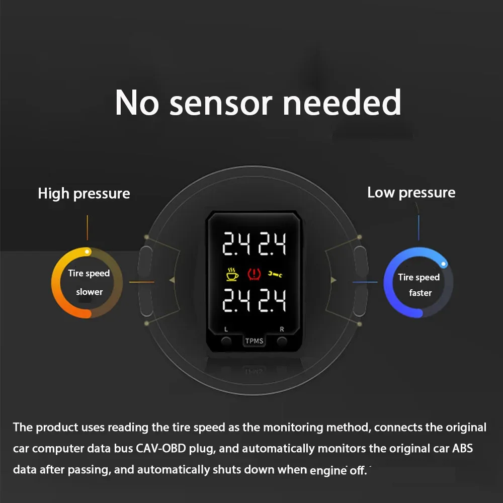 Car Digital Tire Pressure Monitor OBD TPMS For Mitsubishi Outlander 3 2016 2019 Xpander Eclipse Cross Mirage L200 2018