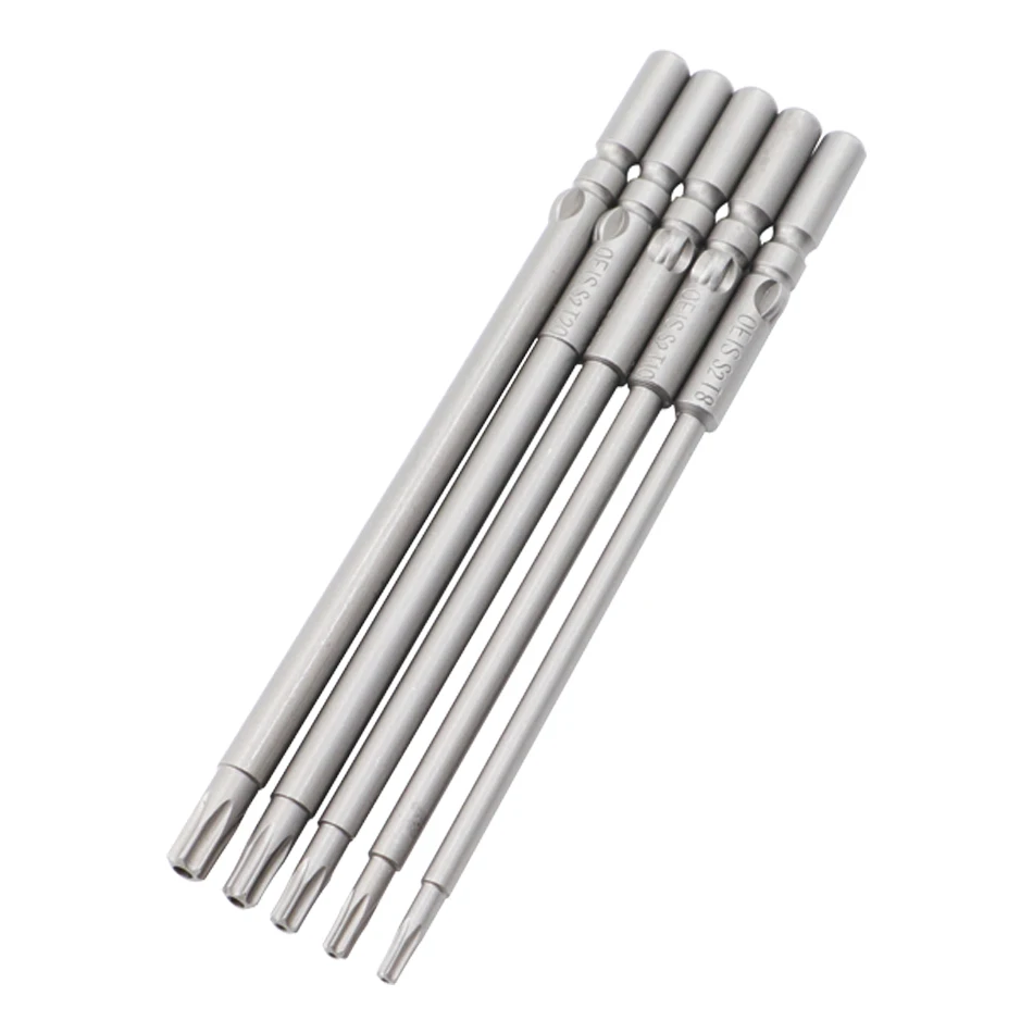 8pcs-11pcs 60mm/100mm long Torx screwdriver bit 800/801/802 electric screwdriver bit 4mm/5mm/6mm handle Screwdriver accessories