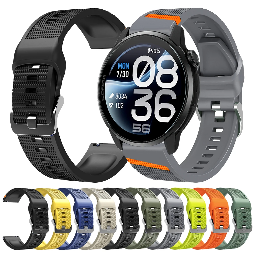 Silicone Watch Strap For COROS PACE 4 Pro 4 3 22mm Sports Band For COROS APEX 4 2 Pro Replacement Bracelet For SUUNTO RACE 2 RUN