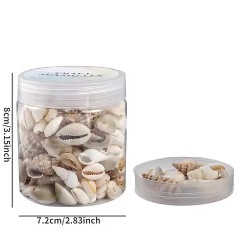 1Box Mixed Sea Shells Ocean Beach Spiral Seashells Craft Charms for Home Decor Party Candle Making Wedding DIY Fish Tank