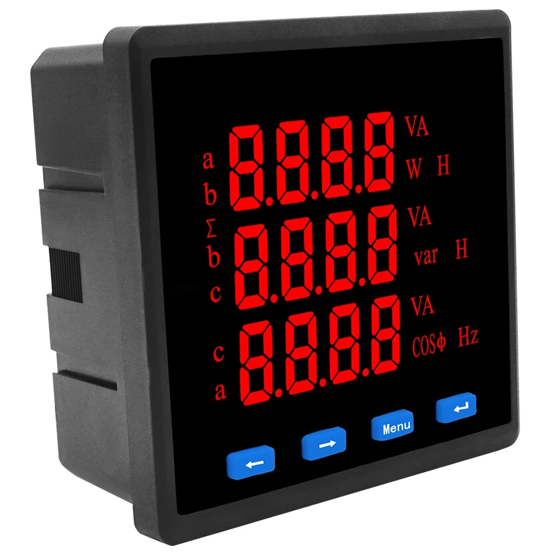 Three Phase LED Digital Energy Voltage Frequency RS485 Multi-functon Watt Hour Panel Meter