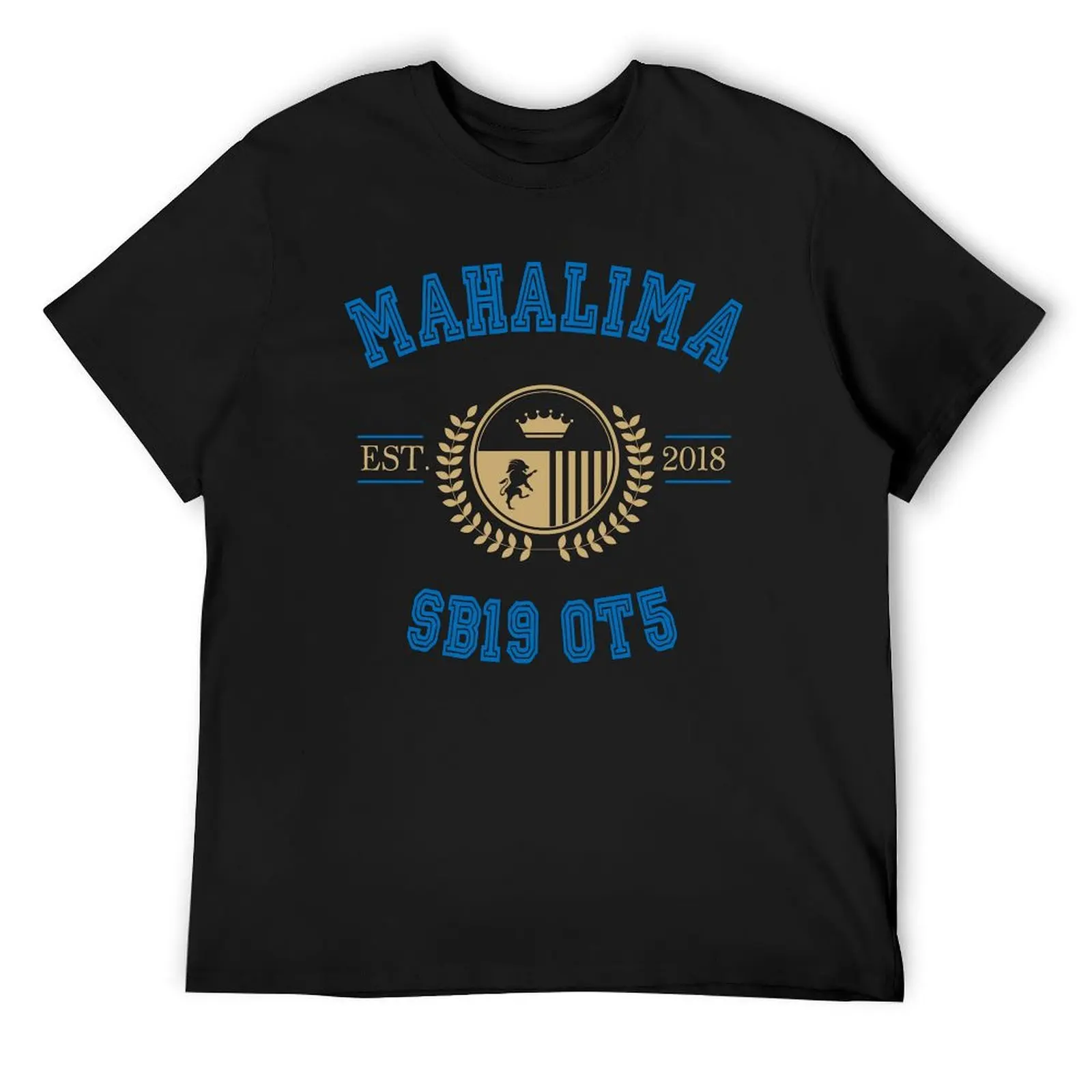 MAHALIMA SB19 OT5 College Jersey Blue Graduation T-Shirt heavyweights oversizeds Men's cotton t-shirt