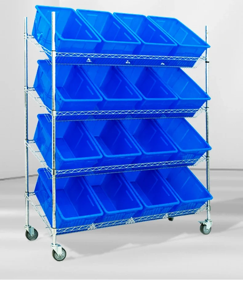 Warehouse picker material turnover storage workshop express mobile shelf cart