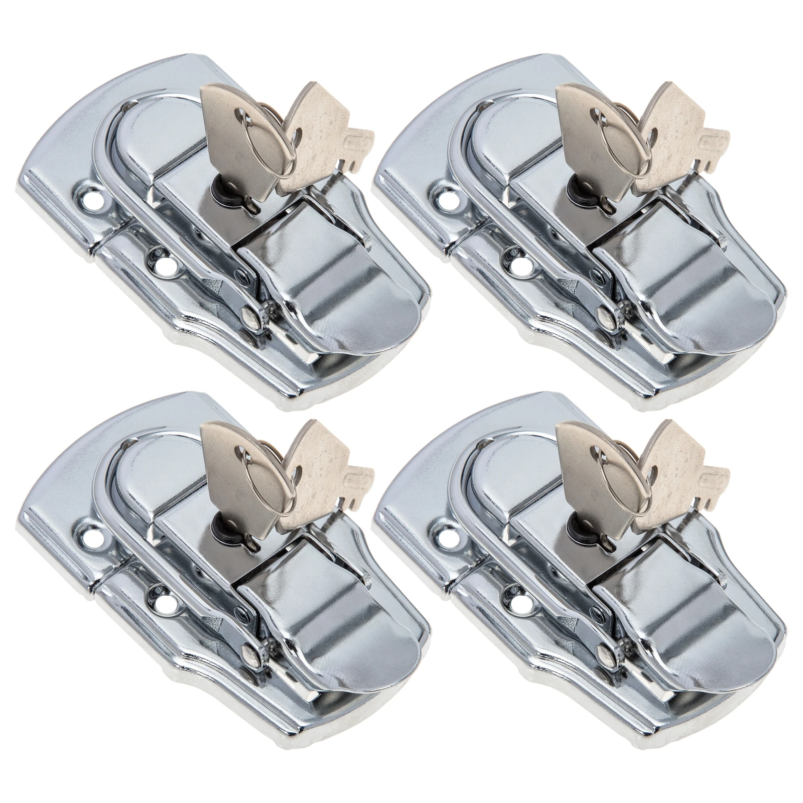 

4 Sets Toolbox Buckle Lock Silver Adjustable Combination Latch Durable Iron Anti Truck Accessories Case LockerToolbox
