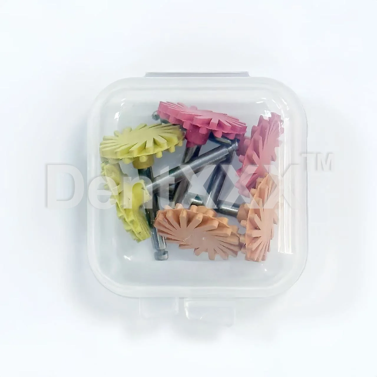 6-Piece Rubber Polishing Set, RA Handle 2.35mm, For Quick And Efficient Polishing Of Resin Surfaces, Coarse/Medium/Fine