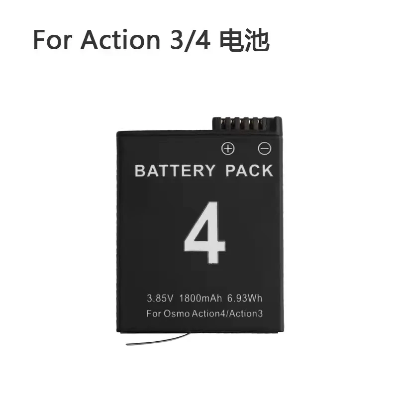 10pcs 1800mAh battery For DJI Action 4/Action 3 Replacement Battery for DJI Osmo Action 4/3 Camera Battery Accessories