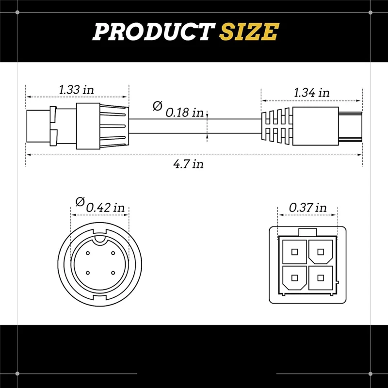 

4-контактный диагностический кабель-адаптер для портативного программатора Curtis 1311/1313, код скорости, 101909901 и 102251501