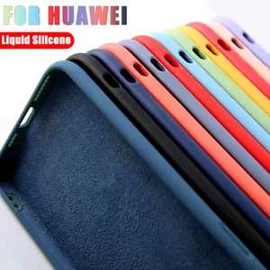 Casing Ponsel Silikon Cair untuk Huawei P50 P40 P30 P20 Mate 20 30 Kehormatan 60 50 20 Lite Pro P Aksesori Penutup Mode 2020 Pintar 8 penjualan terbaik nova 3i - №