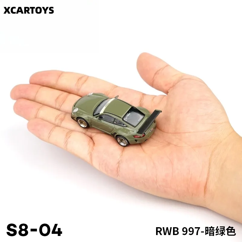 XCARTOYS New Float POPRACE 1/64 Alloy Car Model Toy S8-04 BMW RWB 997