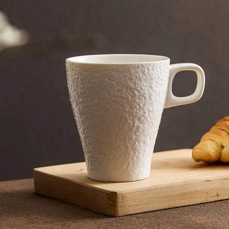 

Rock Patterned Mug, Coffee Cup, Ceramic Breakfast Cup, Milk Cup, Household Drinking Cup With Handle, Large Capacity Teacup
