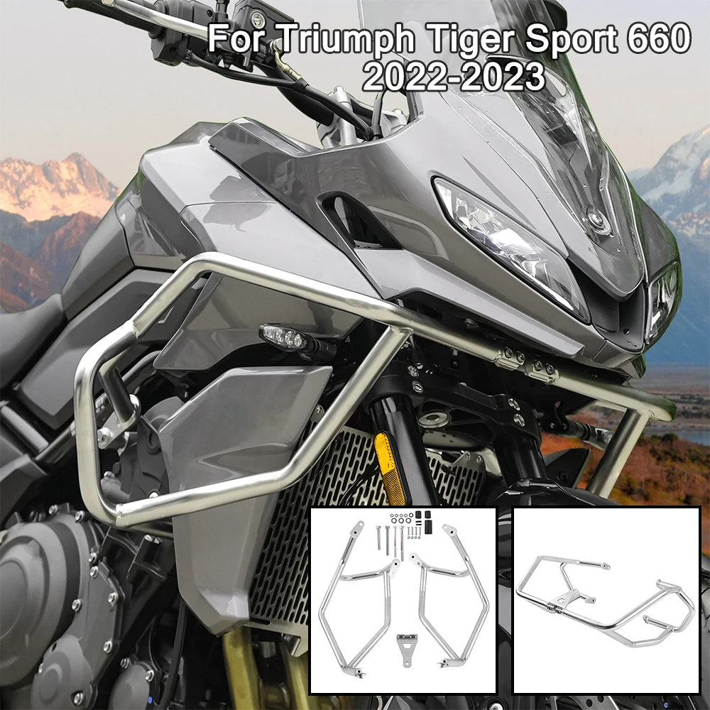 

Highway Carsh Bar Engine Guard For Triumph Tiger Sport 660 2022 2023 Body Fairing Protection Frame Bumper Sport660 Accessories