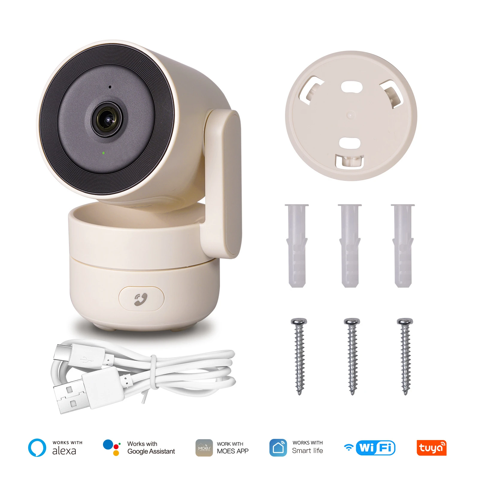 

4MP TUYA IP Camera PTZ 1080P 2.4G Infrared Night Vision Two-Way Voice Cloud Storage Indoor Outdoor WiFi Desktop Cam Baby Monitor