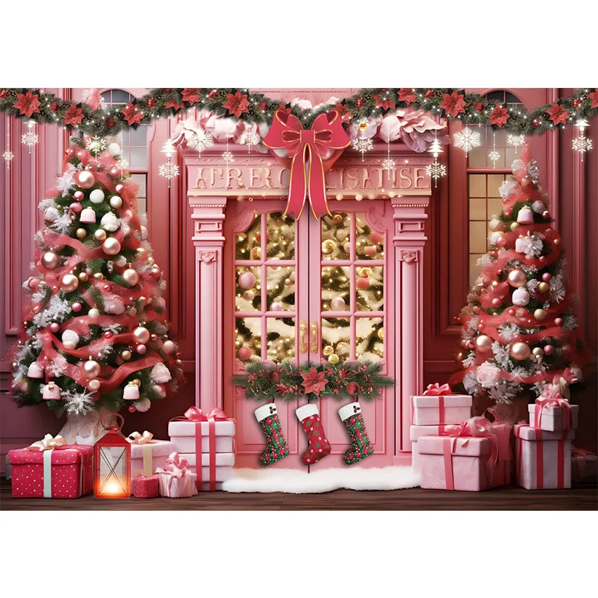 Avezano Christmas Room Backdrop Winter European Style Wall Child Portrait Photo Photography Background Photo Studio Photocall