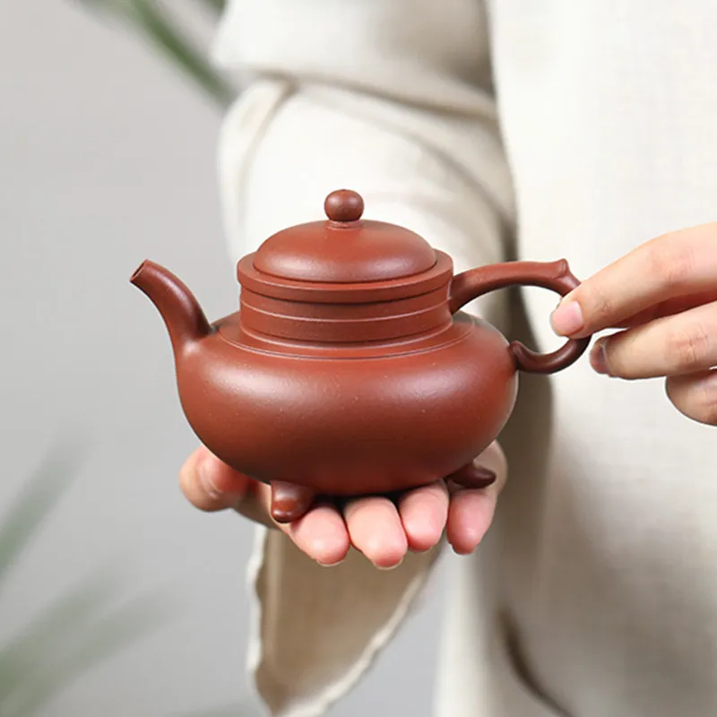 

Chinese Creative Yixing Purple Clay Teapot Household Handmade Tea Pot Beauty Tea Infuser Kettle Zisha Tea Set Collection 130ml