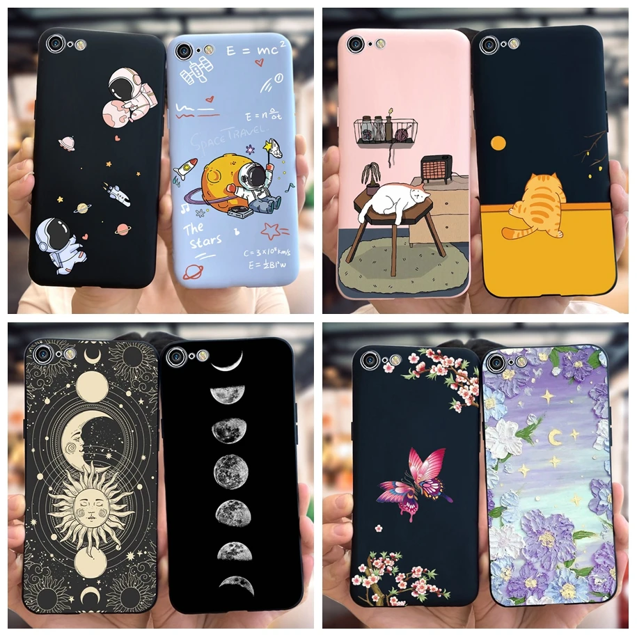 Shockproof Case For iPhone SE 2020 2022 Cover Cute Astronaut TPU Soft Silicone Bumper For iPhone 7 Plus 8 Plus iPhone7 Protector