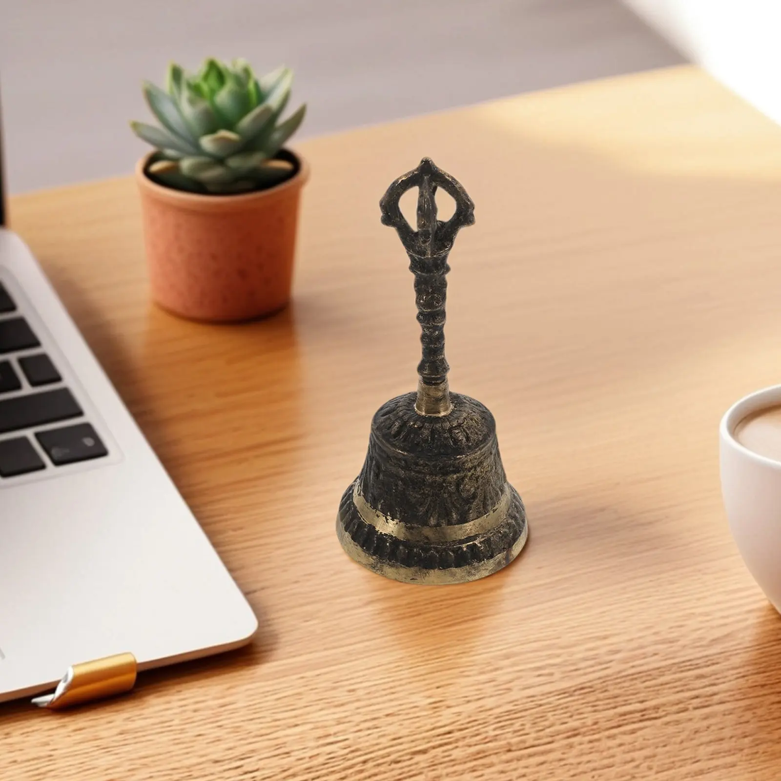 Bell Elegant Design Call Bell Decorative Use Home Office School Temple Metal Handbell