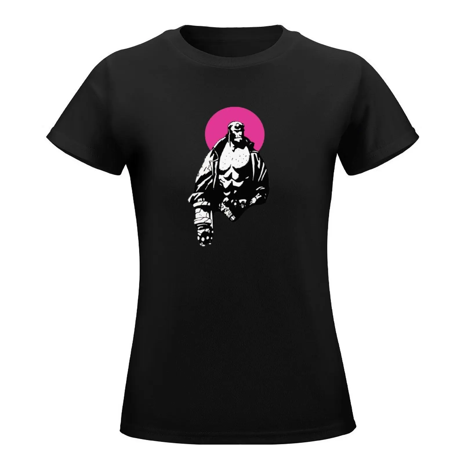 Hellboy fan art T-Shirt anime clothes cute clothes funny black t-shirts for Women