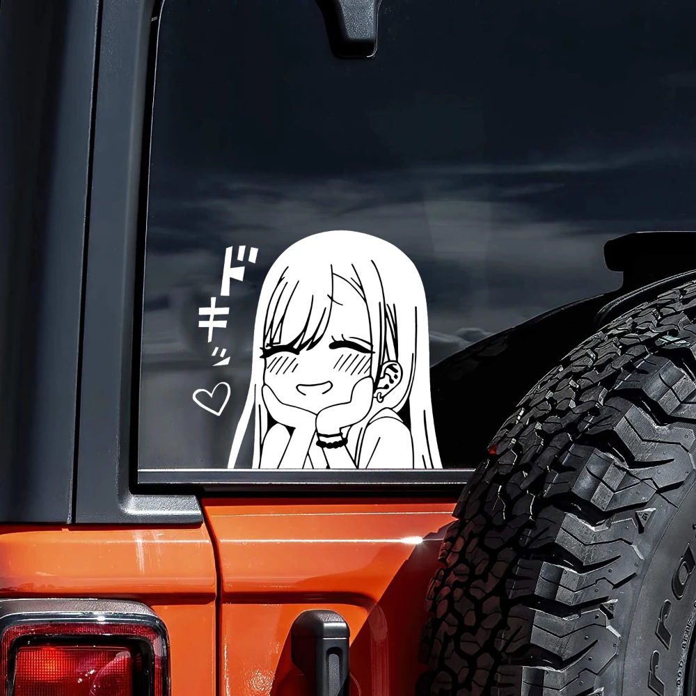 

Cute Anime Girl Kitagawa Marin Car Stickers Vinyl Decals for Auto Window Bumper Windshield Car Decorative Accessories