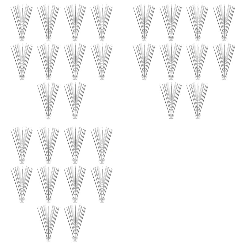 

N96R Bird Spikes For Pigeons Small Birds: Durable Anti-Bird Nest Fence Spike For Deterring Birds, Crows, Smooth 30Pcs