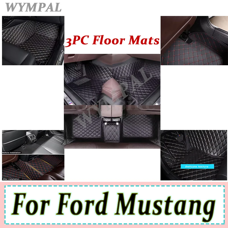 

Роскошные автомобильные коврики для Ford Mustang 2021 2020 2019 2018 2017 2016 2015, коврики, автозащитные ковры, стайлинг интерьера, кожа