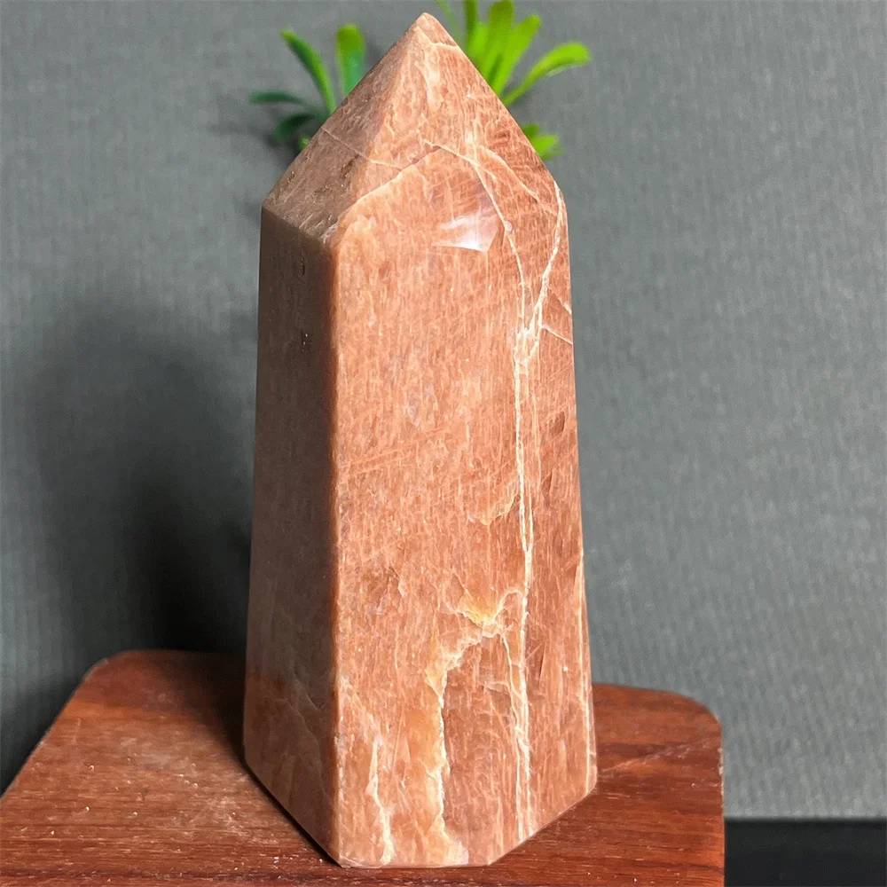 Sunstone Tower Point Wand Natural Crystal Quartz Specimen Flash Gemstone Energy Reiki Minerals Energy Home Decoration Healing