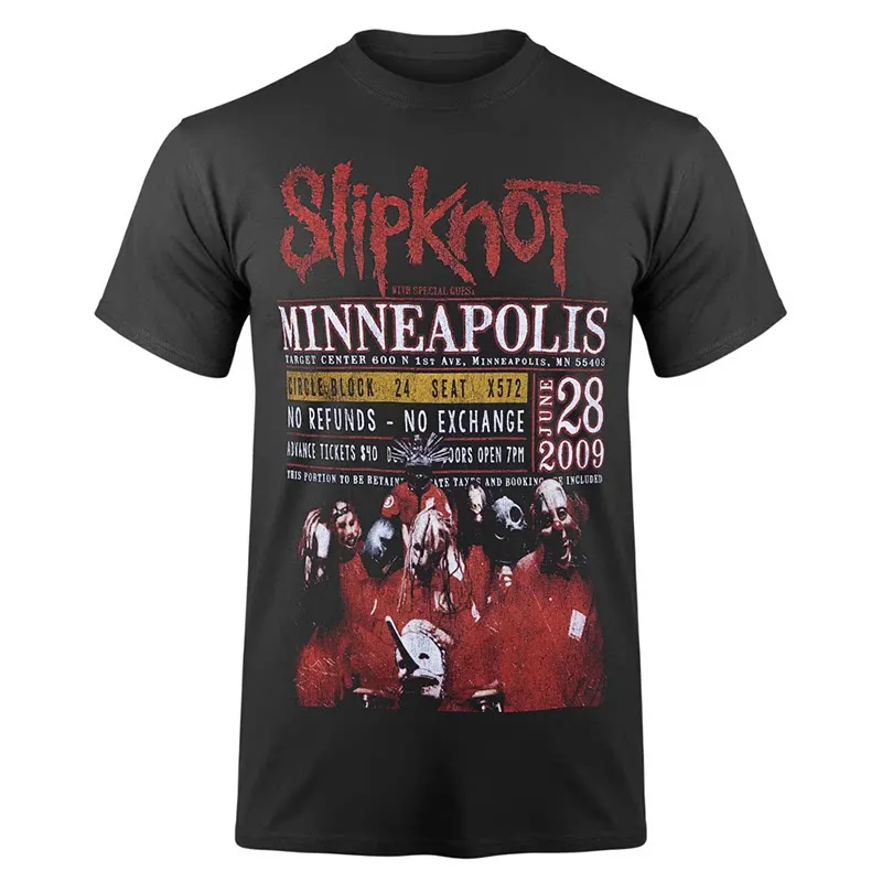Barcode Slipknot Band T-Shirt 100 % Baumwolle Grafik-T-Shirt Herren Damen Sommer Streetwear Top – Detail 4