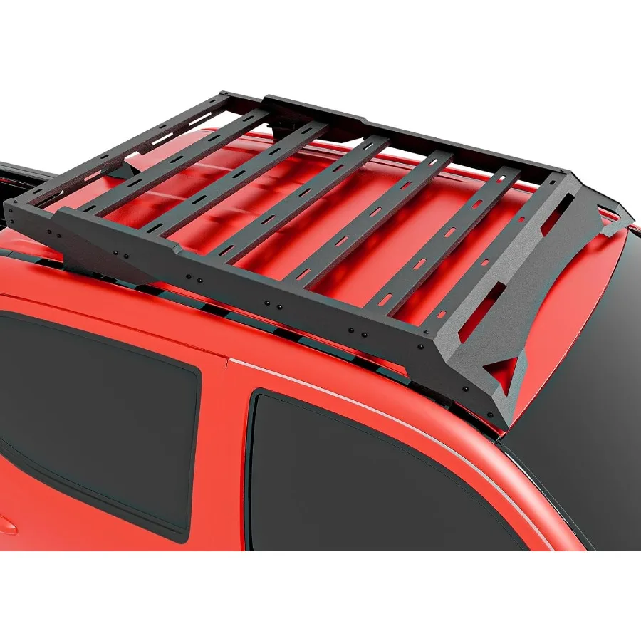 حامل سقفي سلة البضائع لـ 20052023 تاكوما طاقم الكابينة دائم 150 رطل منصة نمط حامل تخزين الأمتعة على السطح للخارجية #1