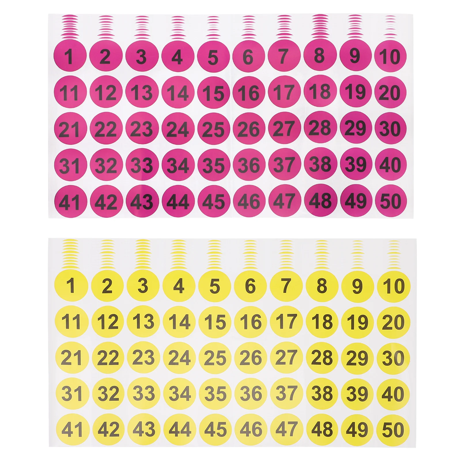

42 Sheets Round Colorful Number Stickers Self-Adhesive Removable Number Labels for DIY Craft Wrapping Envelope