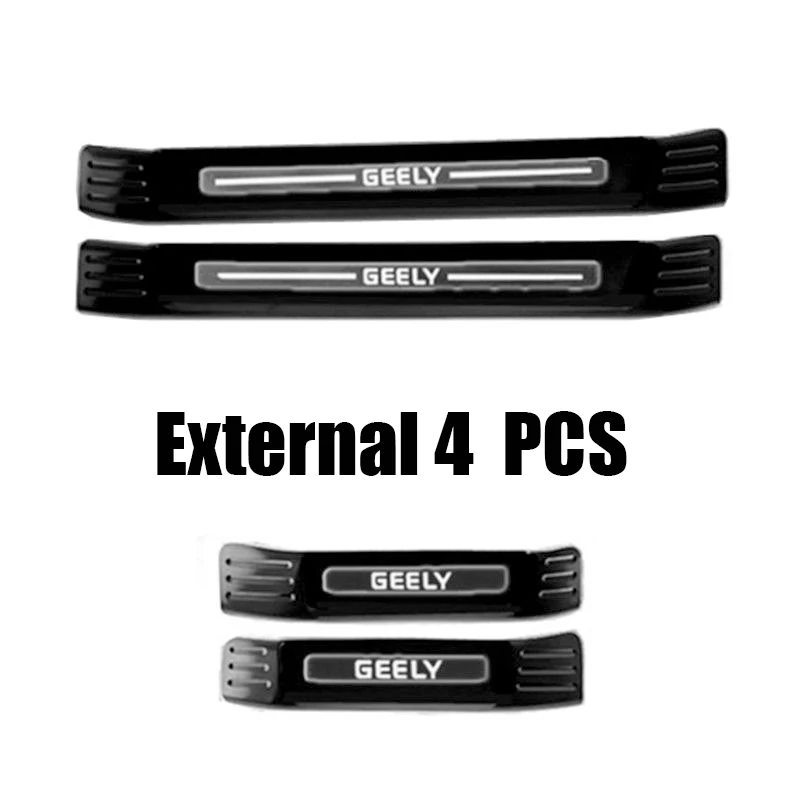 For New Geely Coolray 2023 2024 2025 Car Welcome Threshold Modification Stainless Steel Inner Pedal Guard Styling Accessories