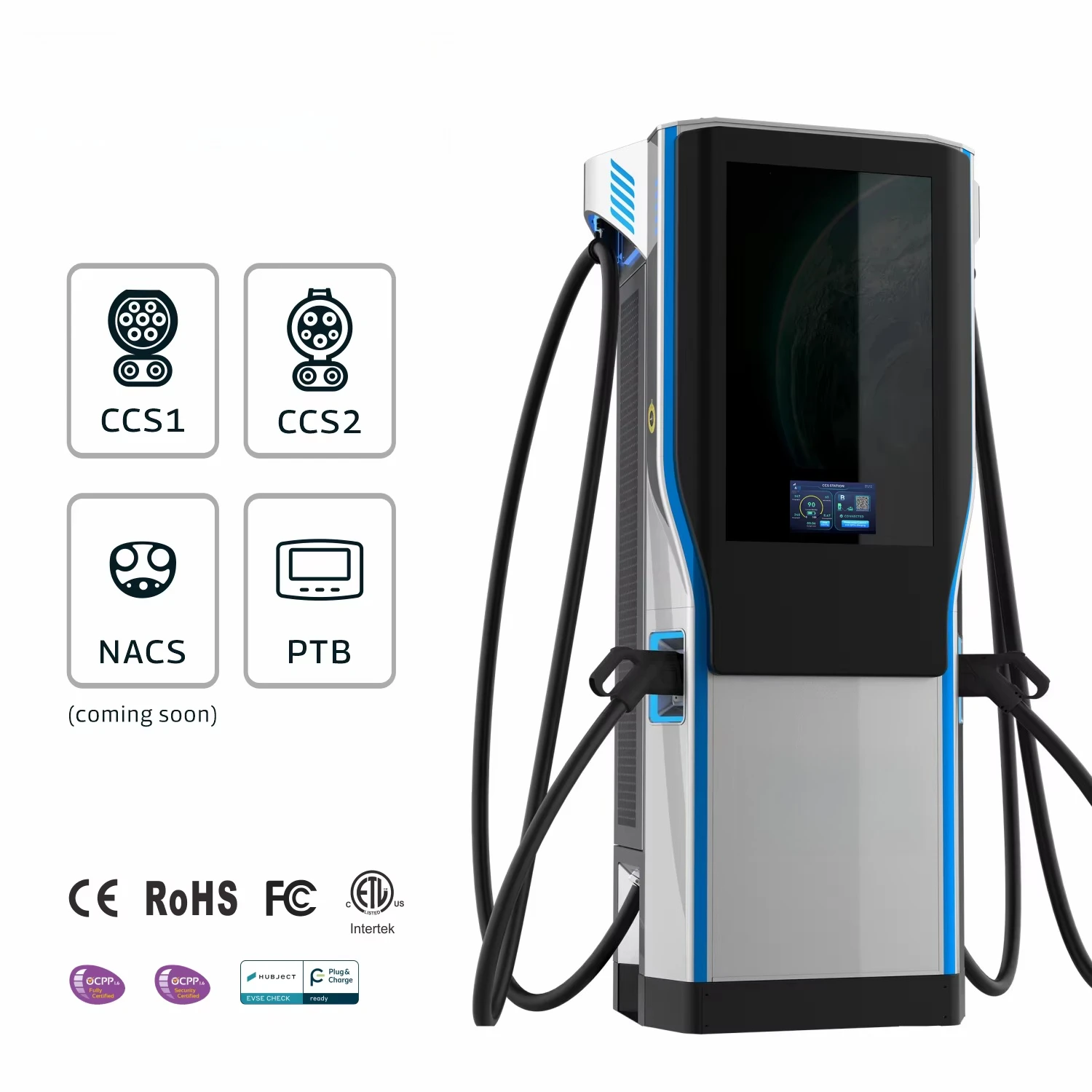 Charger 60kW 120kW 180kW 240kW DC Fast Charger Electric Vehicle CCS2 DC Charging Pile Electric Vehicle Car Charging Station