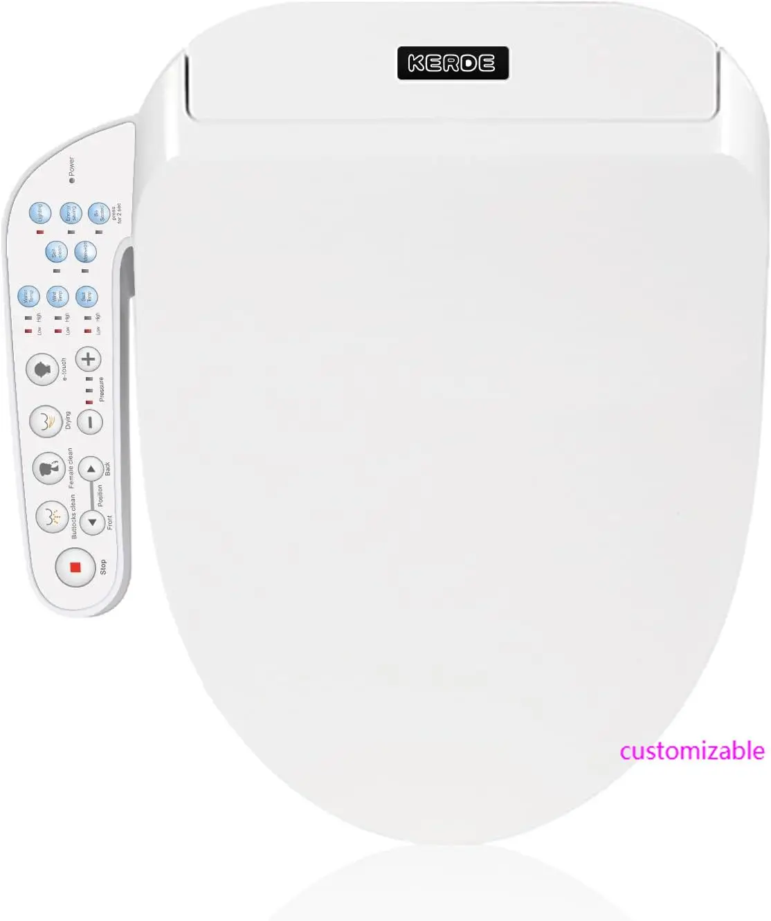 

Электрическое сиденье для унитаза P30L, биде для существующих унитазов, удлиненное, умное управление одним нажатием, очистка теплой воды, медленное