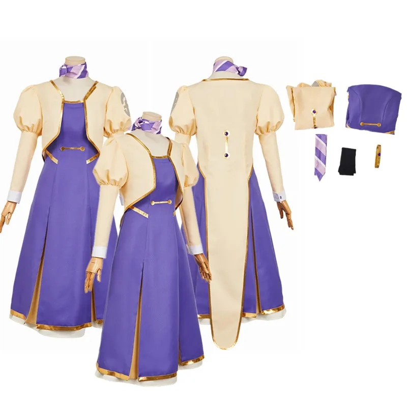

Adult Apocalypse Anime Hotel Yachiyo Cosplay Costume Manager Coat Dress Stockings Neckwear Outfits Halloween Carnival Party Suit