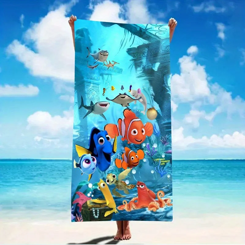 

Симпатичное пляжное полотенце Finding Nemo, махровые банные полотенца из микрофибры для йоги, путешествий, плавания, фитнеса и кемпинга