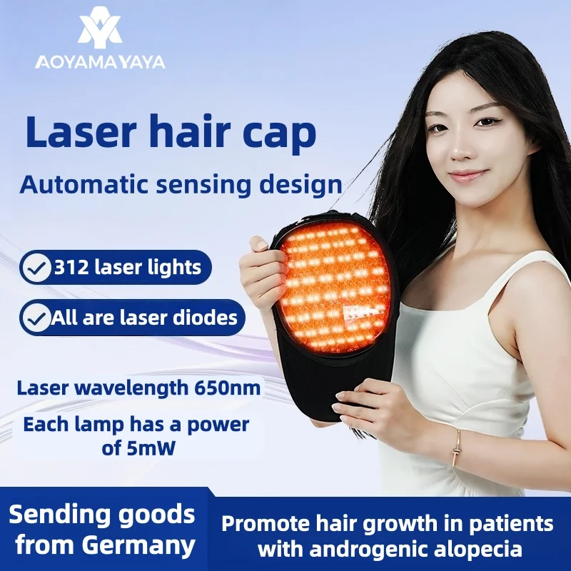 312 laser bonnet de cheveux chapeau pour cheveux growt casquette de thérapie par la lumière rouge ca