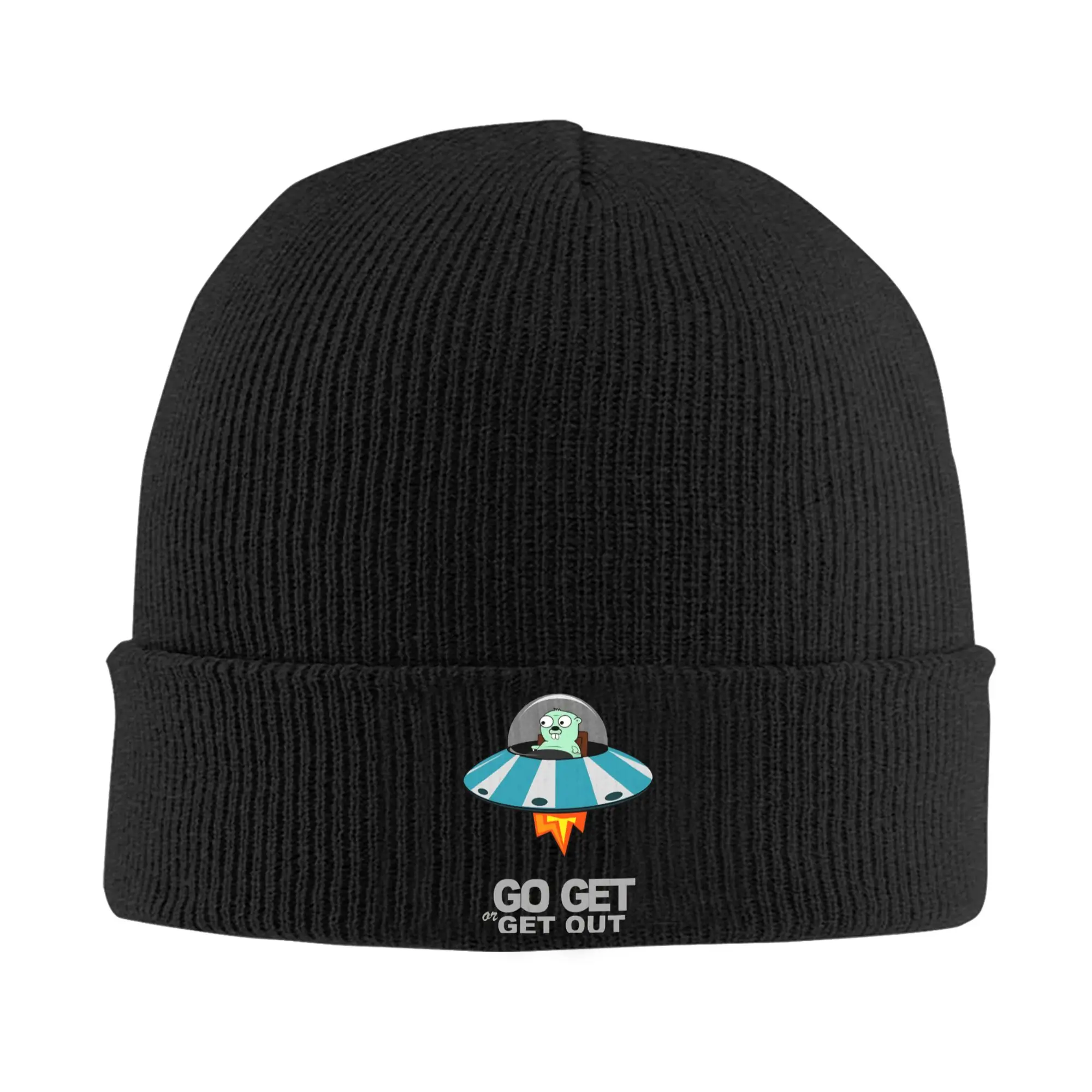 Golang – go get or get out of my space  Knitted Hat Beanies Autumn Winter Hats Warm Unisex  Hip Hop  Caps for Men Women Gifts,