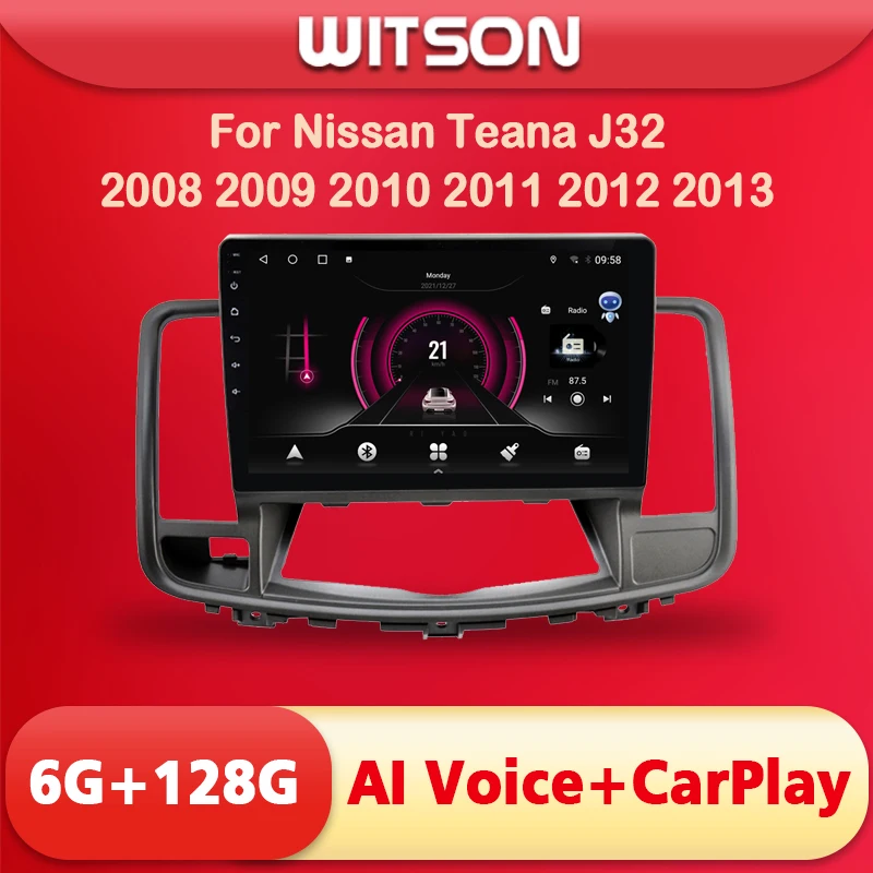 WITSON AI VOICE Android 11 Stereo Multimedia GPS Navigation stereo For Nissan Teana J32 2008 2009 2010 2011 2012 2013 carplay 4G