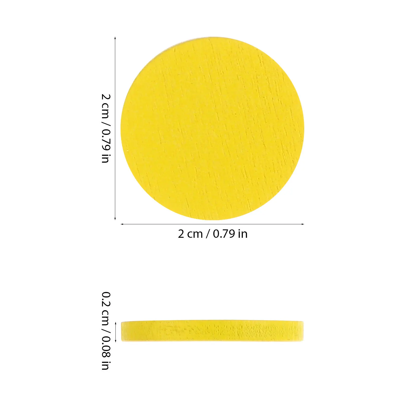 100 قطعة من أقراص الخشب المستديرة الملونة مثالية للأطفال مصنوعة يدويًا وسهلة المحاور هدية رائعة لأداة تعلم الطفل