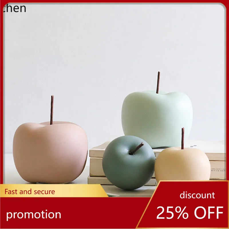 

Zml modern minimalist ceramic apple ornament - living room tv cabinet home decor - fruit display
