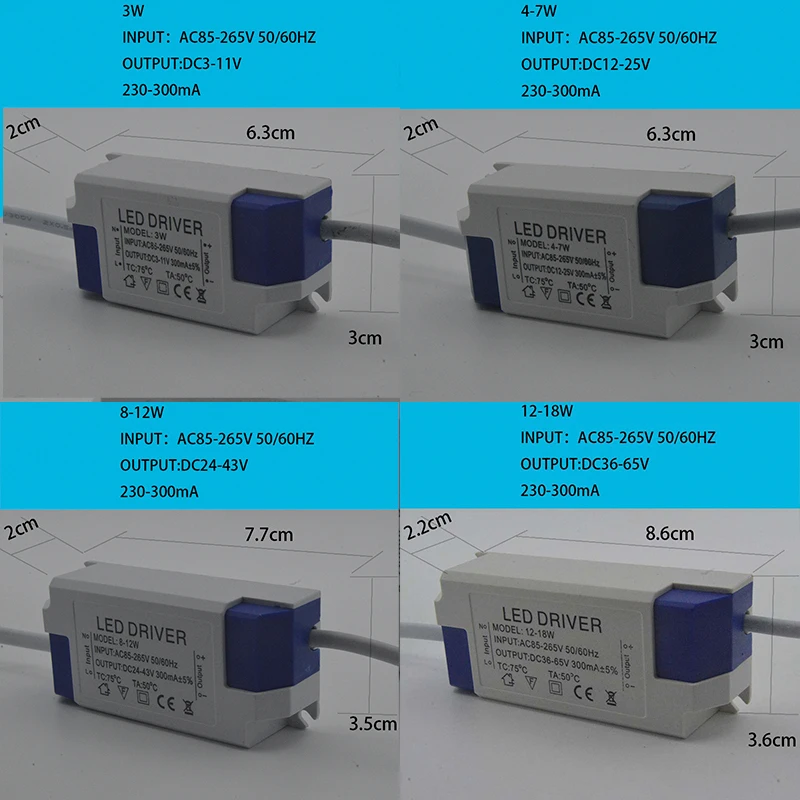 AC85-265V Transformer LED Lamp Driver 12v 24V DC Power Supply Strip Lights Spotlights Downlights Wall Washers Ceiling Adapter