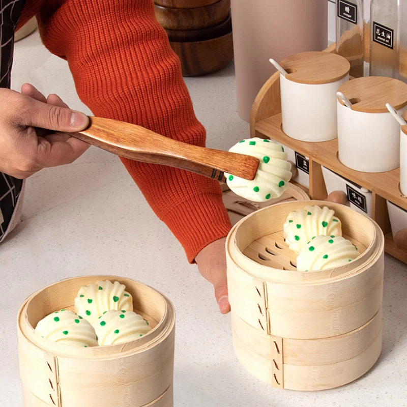 

1Pieces Wooden Kitchen Tongs Food Tongs Salad Serving BBQ Tongs Meat Bread Toast Food Clip BBQ Clamp Outdoor Tableware