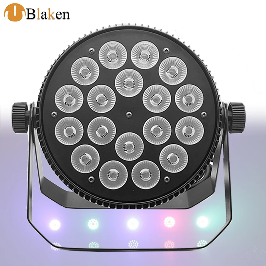 

Blaken 1-32Pcs Aluminum 18x12W RGBW/18x18W RGBWA 4in1/6in1 LED Flat Par Light DMX Professional DJ Disco Equipment Lighting