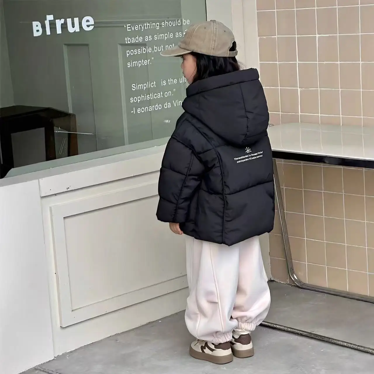 Manteau D'hiver Pour Fille 2025 - Capuche Amovible En Fausse Fourrure - Taille 1 à 7 Ans - En Laine Mélangée Polyester - Chaud Et Confortable - 4